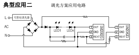 LED电源芯片SM2082G的高压线性恒流方案分析(图3) 调光应用电路.png