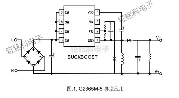 G2365M-5 芯片:开关电源领域低成本高性能解决方案(图2) G2365M-5 典型应用.jpg